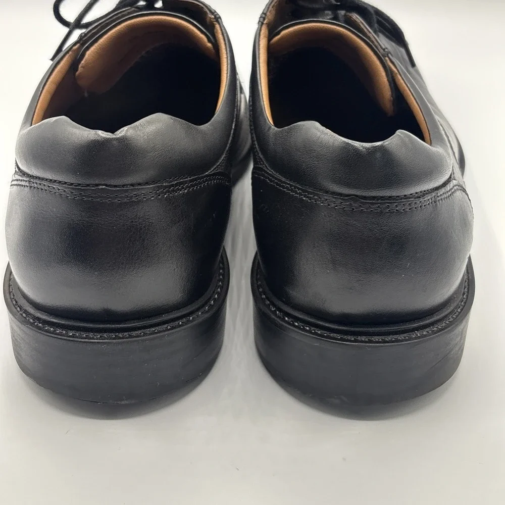 Johnston & Murphy‎ Men's Tabor Runoff Oxfords Shoes Black Leather Size 11.5